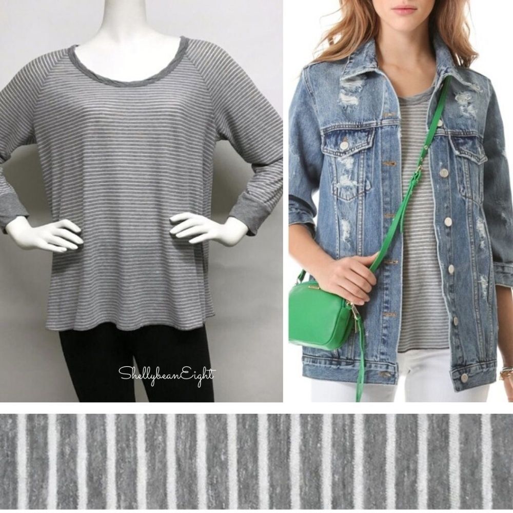 JAMES PERSE Raglan STRIPED T Shirt Top L 3 Chest42